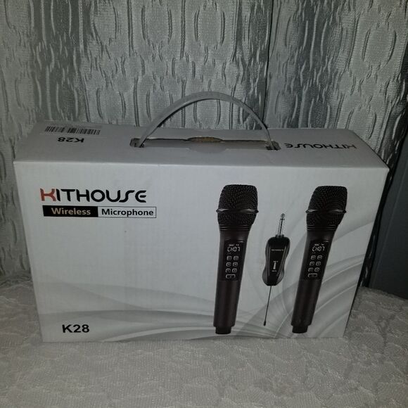 K28 Rechargeable Wireless Microphone Karaoke Cordless Microphone with Volume & E - Picture 1 of 9